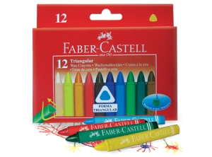  CRAYONES CERA 12 COLORES FABER GRIP JUMBO 