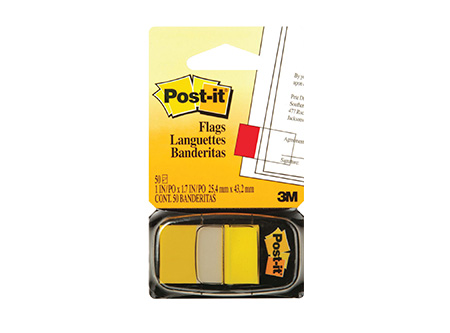  SEPARADOR PAG. TAPE FLAGS 680-5 AMARILLO** 