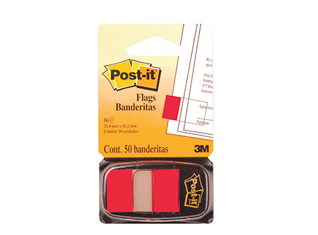  SEPARADOR PAG. TAPE FLAGS 680-1 ROJO** 
