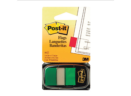  SEPARADOR PAG. TAPE FLAGS 680-3 VERDE** 