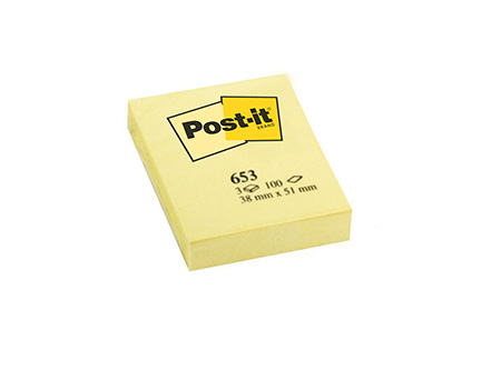  NOTA POST-IT 3M 653 CHICO X 12 UND AMARILLO 