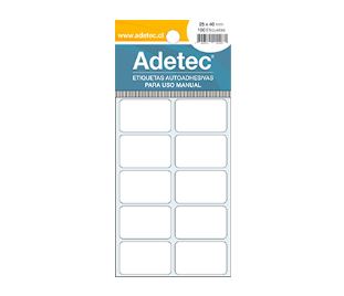  ETIQUETA ADH.25X40 X 10 ETIQ X HOJA ADETEC 