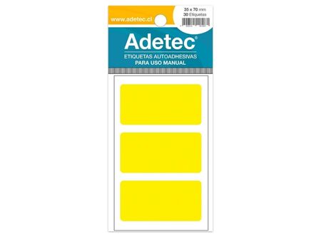  ETIQUETA ADH.FLUOR. 35X70 36ETQ. AMARILLA ADETEC 