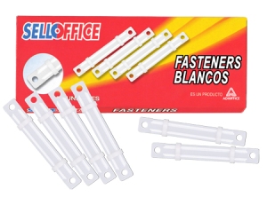  ACCOCLIPS PLASTICO BLANCO  50 UNID. SELLOFFICE 