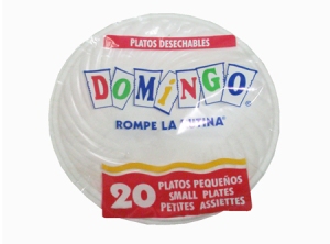  PLATO P.PEQUEO BLANCO X 20 UN. DOMINGO 