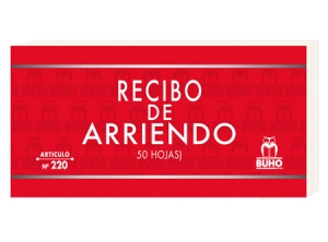  FORMULARIO RECIBO DE ARRIENDO BUHO 220 
