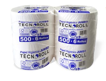  PAPEL HIG. 6 ROLLOS 500 MT H/S BLANCO TECNOROLL 