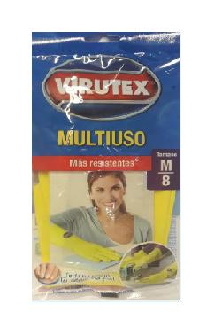 GUANTES LATEX VIRUTEX MEDIANO N.8 M/USO 