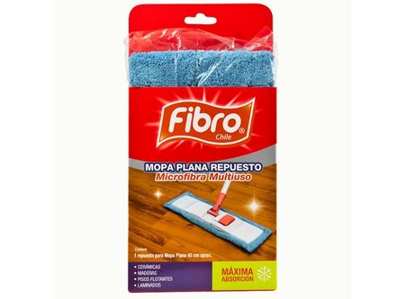  MOPA PLANA 45 CM FIBRO REPUESTO MICROFIBRA 