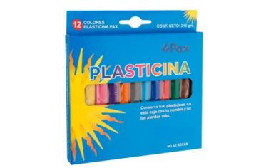  PLASTICINA 12 COLORES PAX 