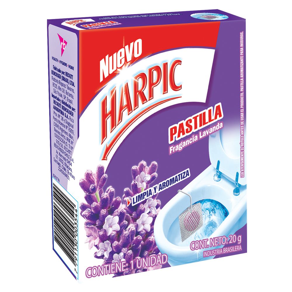  PASTILLA WC 20 GR HARPIC LAVANDA 