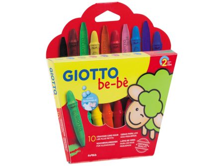  CRAYONES CERA  10 COLORES GIOTTO BEBE 