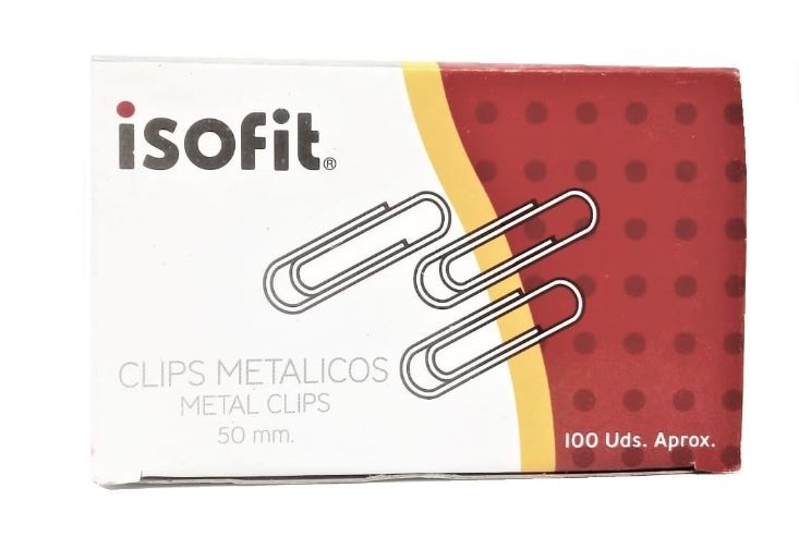  CLIPS ISOFIT METAL 50 MM PTA.REDONDA 100 UDS 