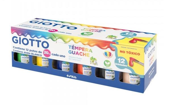  TEMPERA  12 COLORES 20 ML GIOTTO 