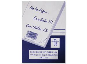  BLOCK APUNTES 1/64 BLANCO J.S 