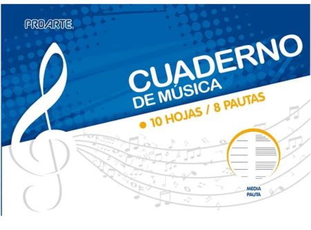  CUADERNO MUSICA 1/2 PAUTA 10 HJ PROARTE 