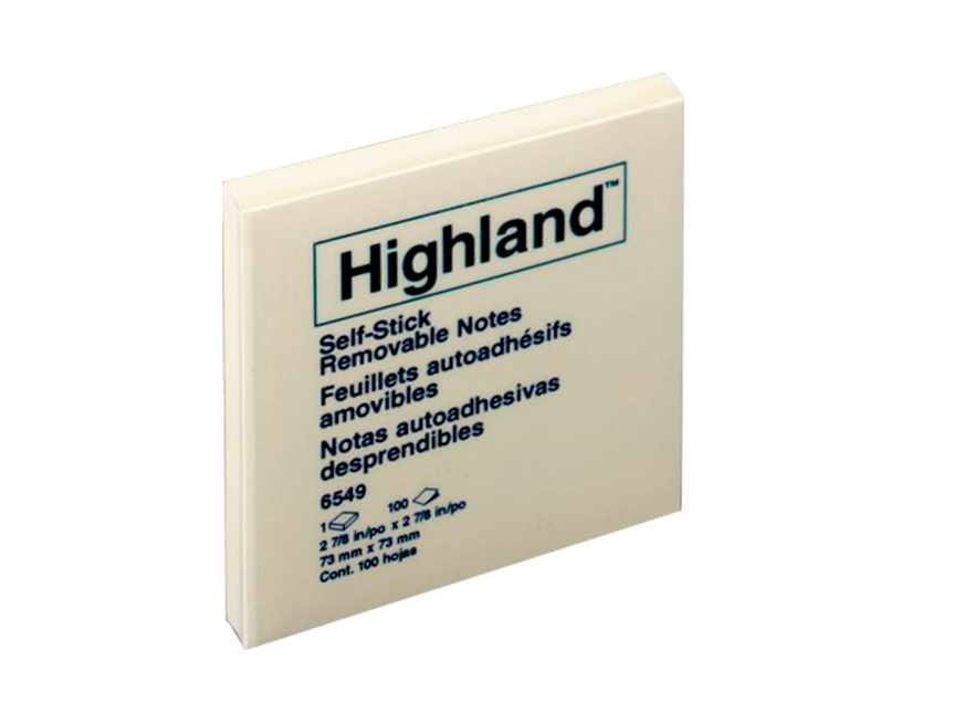  NOTA POST-IT 3M HIGHLAND 6549 MEDIANO AMARILLO. 