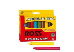  LAPIZ CERA  12 COLORES ROSS JUMBO 