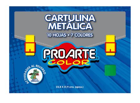  CARPETA ESCOLAR CARTULINA METALICA 10 HJ. PROARTE 