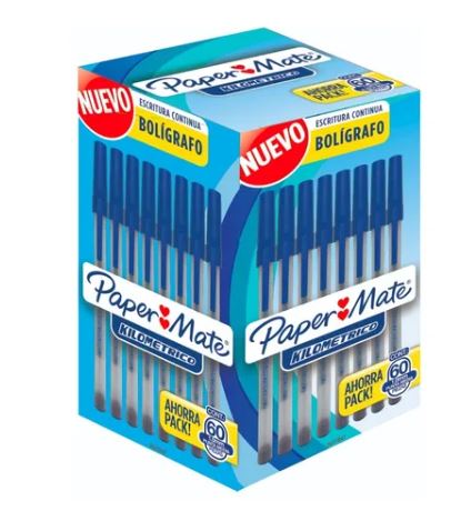  LAPIZ PASTA P.MED KILOMETRICO X 60 UND AZUL 1.0MM 
