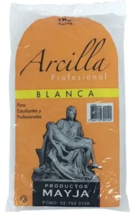  ARCILLA 875 GR APROXIMADO BLANCA MAYJA 