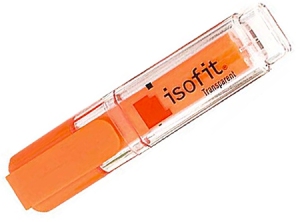  DESTACADOR ISOFIT TRANSPARENTE NARANJA 