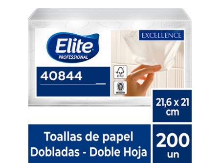  TOALLA PAPEL INTERF CLINIC ELITE BLCA X 200UN H/D 