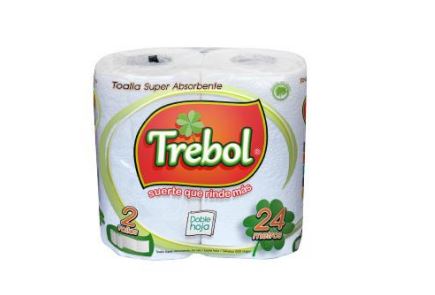  TOALLA PAPEL 2 ROLL 24 MT TREBOL TECNOROLL H/D 