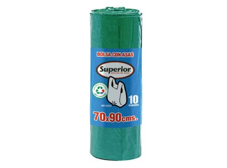  BOLSA BASURA C/ASAS 70 X 90 10 UN SUPERIOR ROLLO 