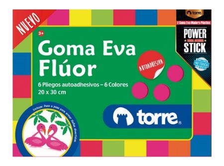  CARPETA ESCOLAR GOMA EVA FLUOR C/STICK TORRE 