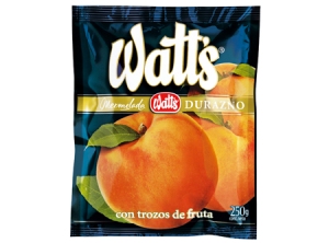  MERMELADA 225 CC WATTS SACHET DURAZNO 