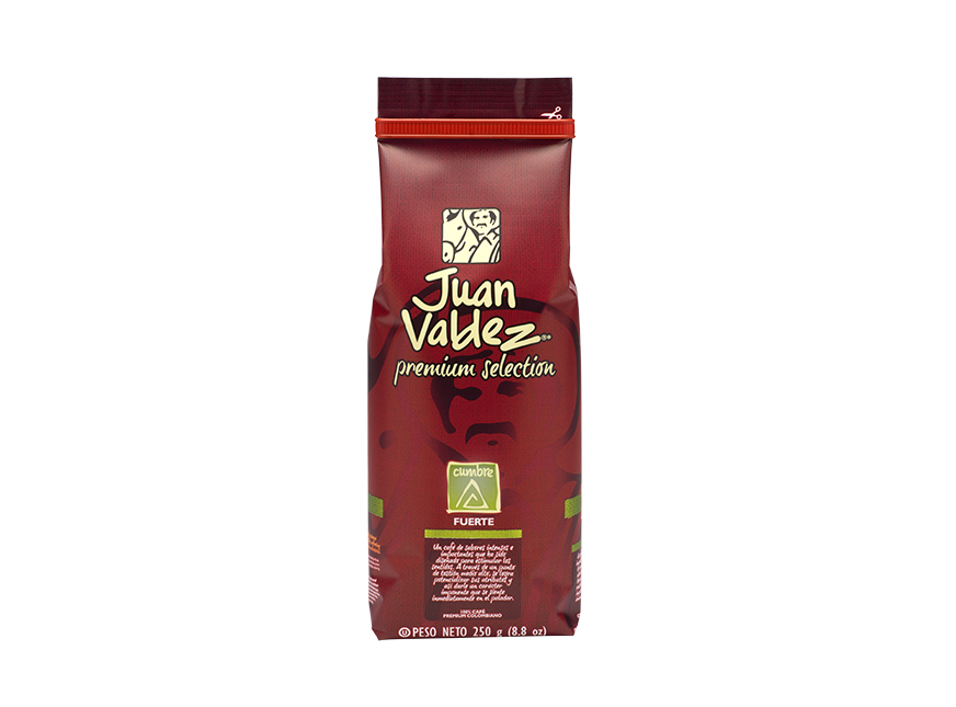  CAFE JUAN VALDEZ 250 GR CUMBRE FUERTE MOLIDO 