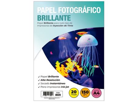  PAPEL FOTOGRA A4 150GR 20 HJ BRILLANT ADETEC 
