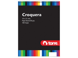  CROQUERA 1/2 OFICIO ESPIRAL 100 HJ TORRE IMAGIA 