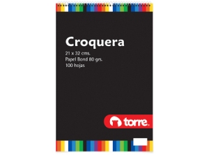  CROQUERA OFIC ESPIRAL 21X32CM 100HJ TORRE MAGIA 