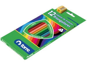  LAPIZ COLOR 12UN. LARGO TRIANGULAR IMAGIA 