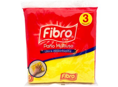  PANO MULTIUSO X 3 UN ULTRA ABSORBENTE FIBRO 