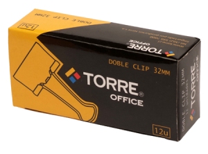  DOBLE CLIPS NEGROS 32MM X 12 UN TORRE 