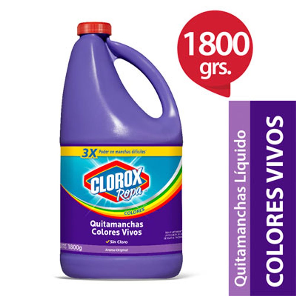  CLORO 1.8 LT CLOROX ROPA COLORES VIVOS 