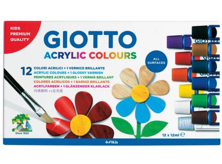  PINTURA ACRILICA 12 ML 12 UND GIOTTO 