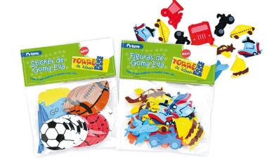  TORRE IDEAS FIGURAS TRASNPORTES Y DEPORTES GOMA EV 