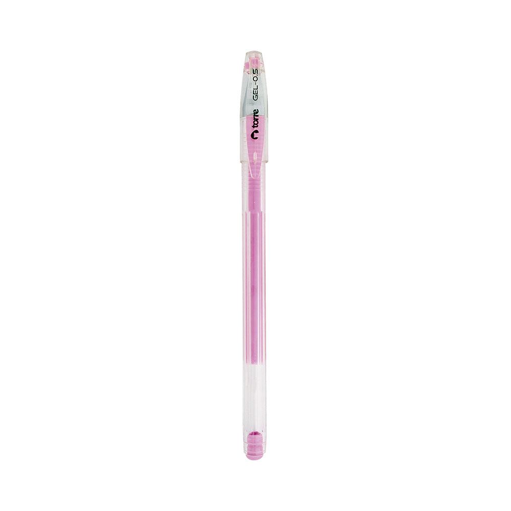 LAPIZ GEL 0.8 MM TORRE PASTEL ROSADO 