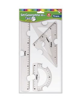  SET GEOMETRIA 4 PIEZAS PLASTICA TORRE 
