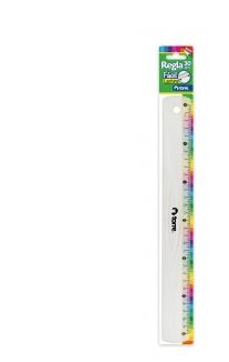  REGLA PLASTICA 30 CM. TORRE BLISTER COL SURTIDO 