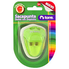  SACAPUNTAS DOBLE C/DEP CILINDRO BLISTER TORRE 