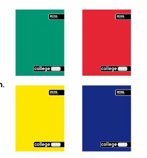  CUADERNO COLLEGE  80 HJ CAL. VERTICAL ROSS 