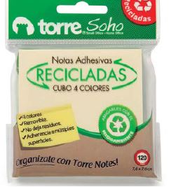  NOTA ADHE 120 HJ TORRE CUBO 4 COLORES RECICLADO 