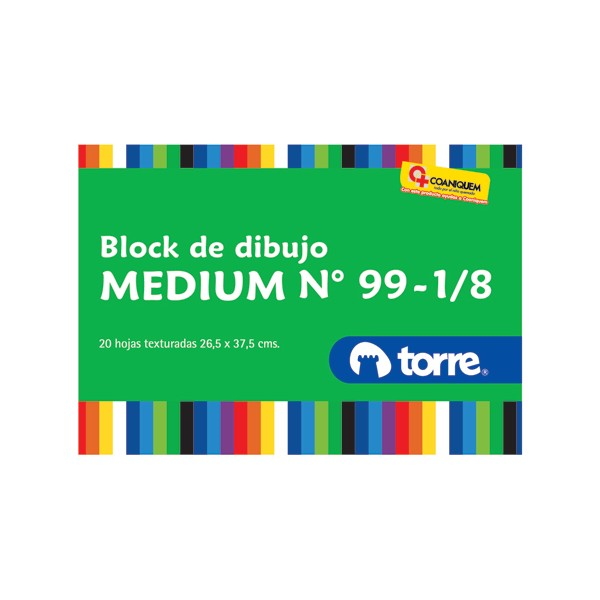  BLOCK DIBUJO MEDIUM 20 HJ No. 180 1/8 TORRE IMAGIA 