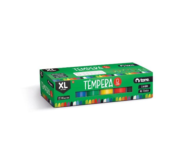  TEMPERA  12 COLORES 22 ML TORRE 