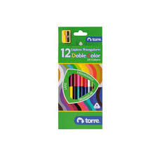 LAPIZ COLOR 24UN. DOBLE COLOR JUMBO TRIANG TORRE 